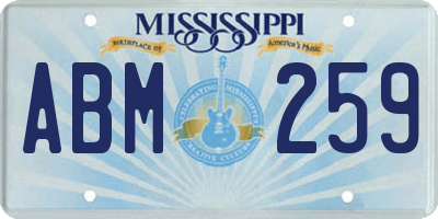 MS license plate ABM259