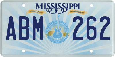 MS license plate ABM262