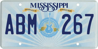 MS license plate ABM267