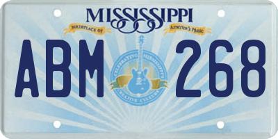 MS license plate ABM268