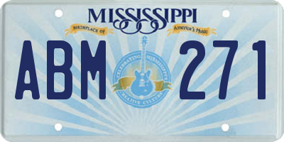 MS license plate ABM271