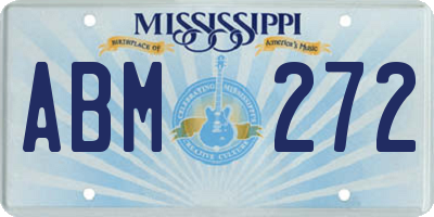 MS license plate ABM272