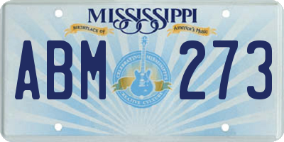 MS license plate ABM273