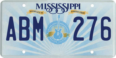 MS license plate ABM276