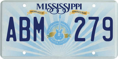 MS license plate ABM279