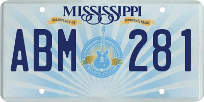 MS license plate ABM281