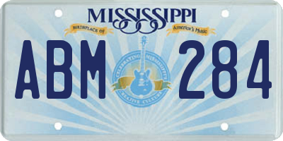 MS license plate ABM284