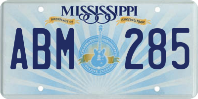 MS license plate ABM285