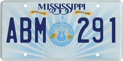 MS license plate ABM291