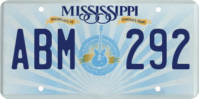 MS license plate ABM292