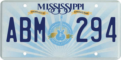 MS license plate ABM294