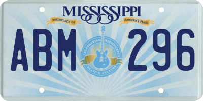 MS license plate ABM296