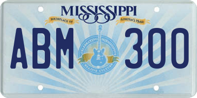 MS license plate ABM300