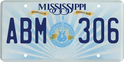 MS license plate ABM306