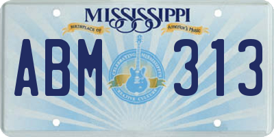 MS license plate ABM313