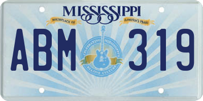 MS license plate ABM319