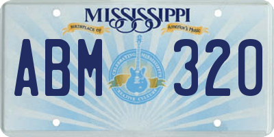 MS license plate ABM320