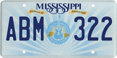 MS license plate ABM322