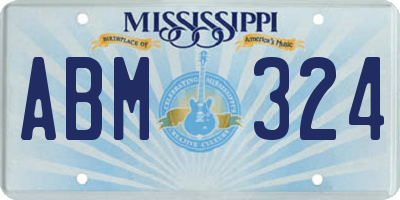 MS license plate ABM324