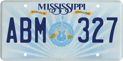 MS license plate ABM327