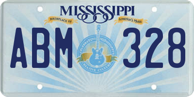 MS license plate ABM328