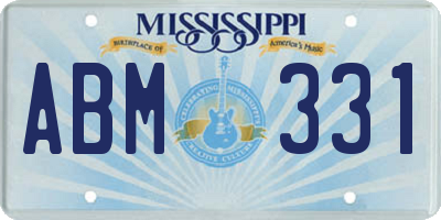 MS license plate ABM331