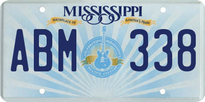 MS license plate ABM338