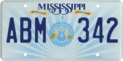 MS license plate ABM342