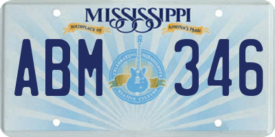 MS license plate ABM346