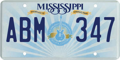 MS license plate ABM347