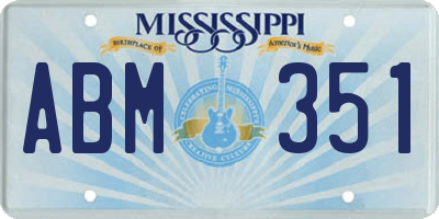 MS license plate ABM351