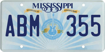 MS license plate ABM355