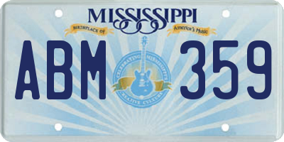 MS license plate ABM359