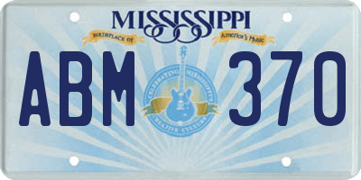 MS license plate ABM370