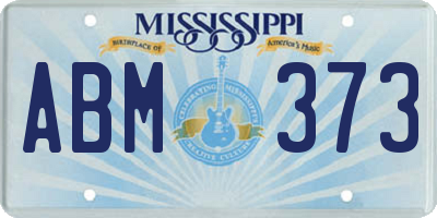 MS license plate ABM373