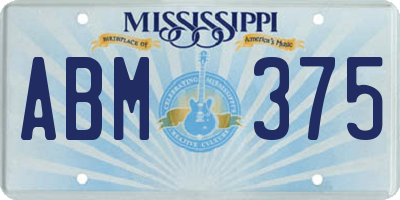 MS license plate ABM375