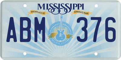 MS license plate ABM376