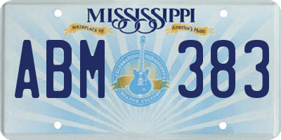 MS license plate ABM383