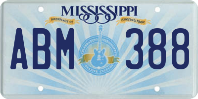 MS license plate ABM388