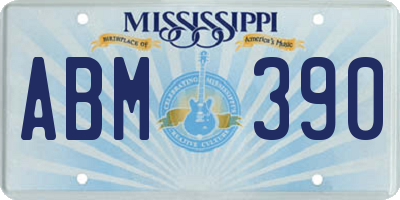 MS license plate ABM390