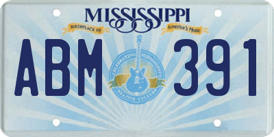 MS license plate ABM391