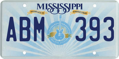 MS license plate ABM393