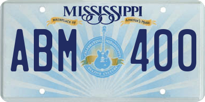 MS license plate ABM400