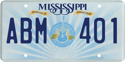 MS license plate ABM401