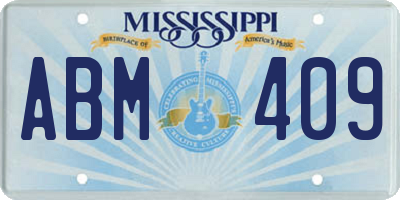 MS license plate ABM409
