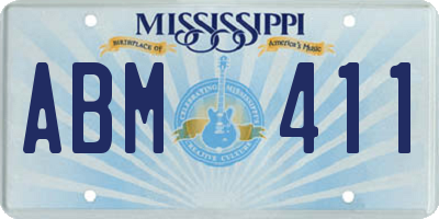 MS license plate ABM411