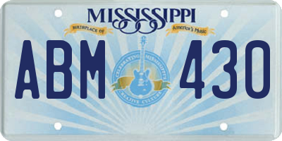 MS license plate ABM430