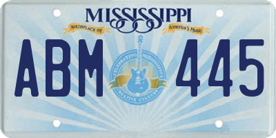 MS license plate ABM445