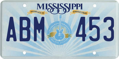 MS license plate ABM453