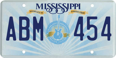 MS license plate ABM454